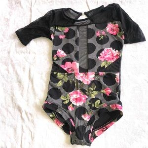Oh La La dancewear floral Octavia leotard. Youth large.